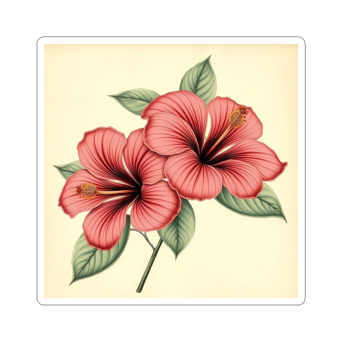 Vintage Flower Stickers