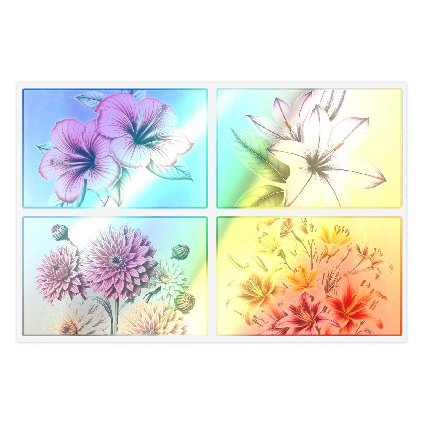 Vintage Flower Sticker Sheets