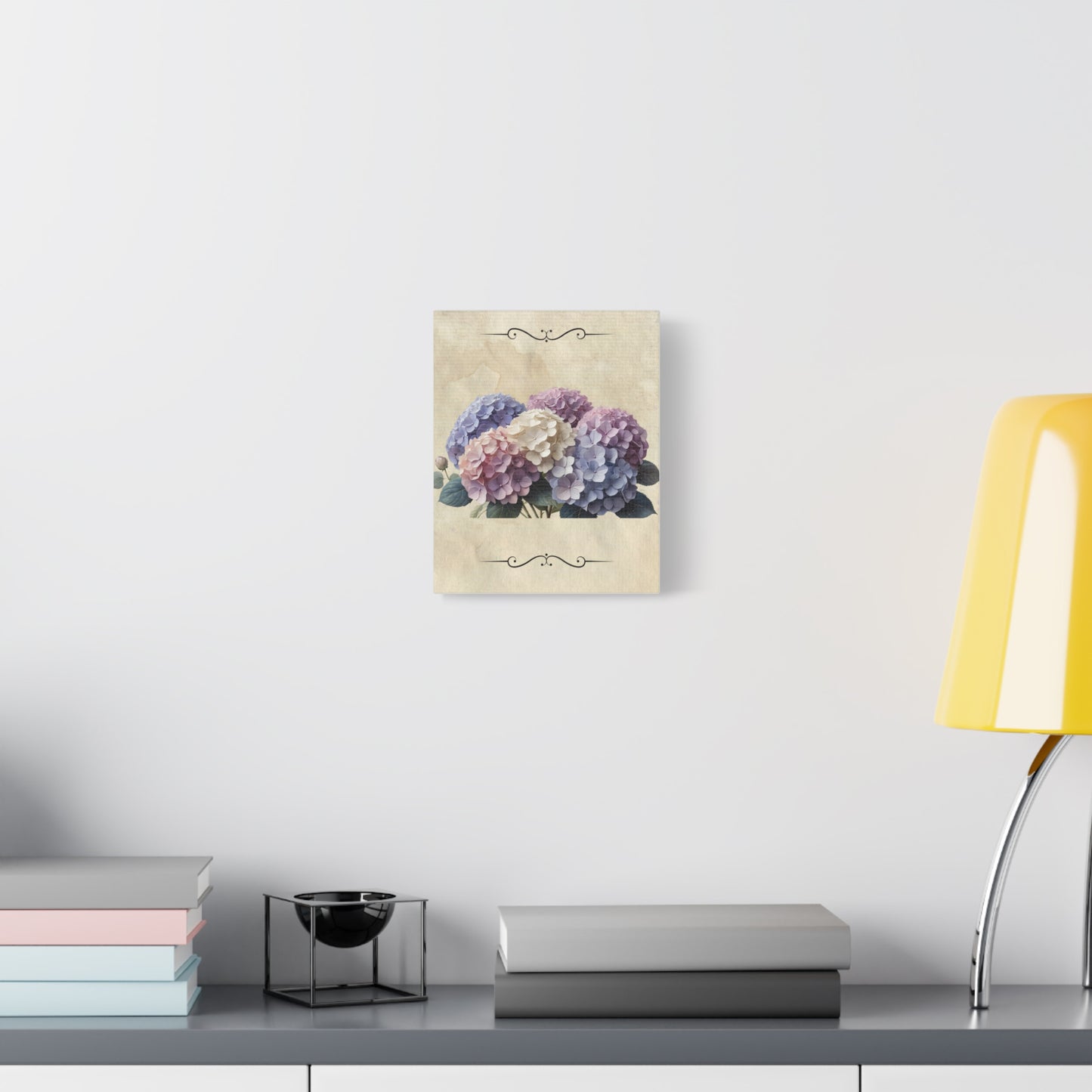 Vintage hydrangeas Matte Canvas, Stretched, 1.25"
