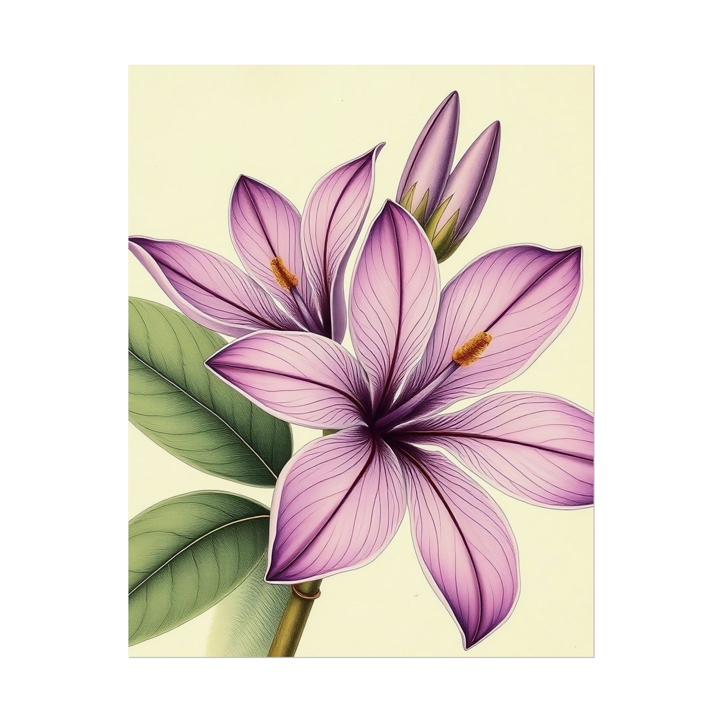 Vintage Purple Lily Poster