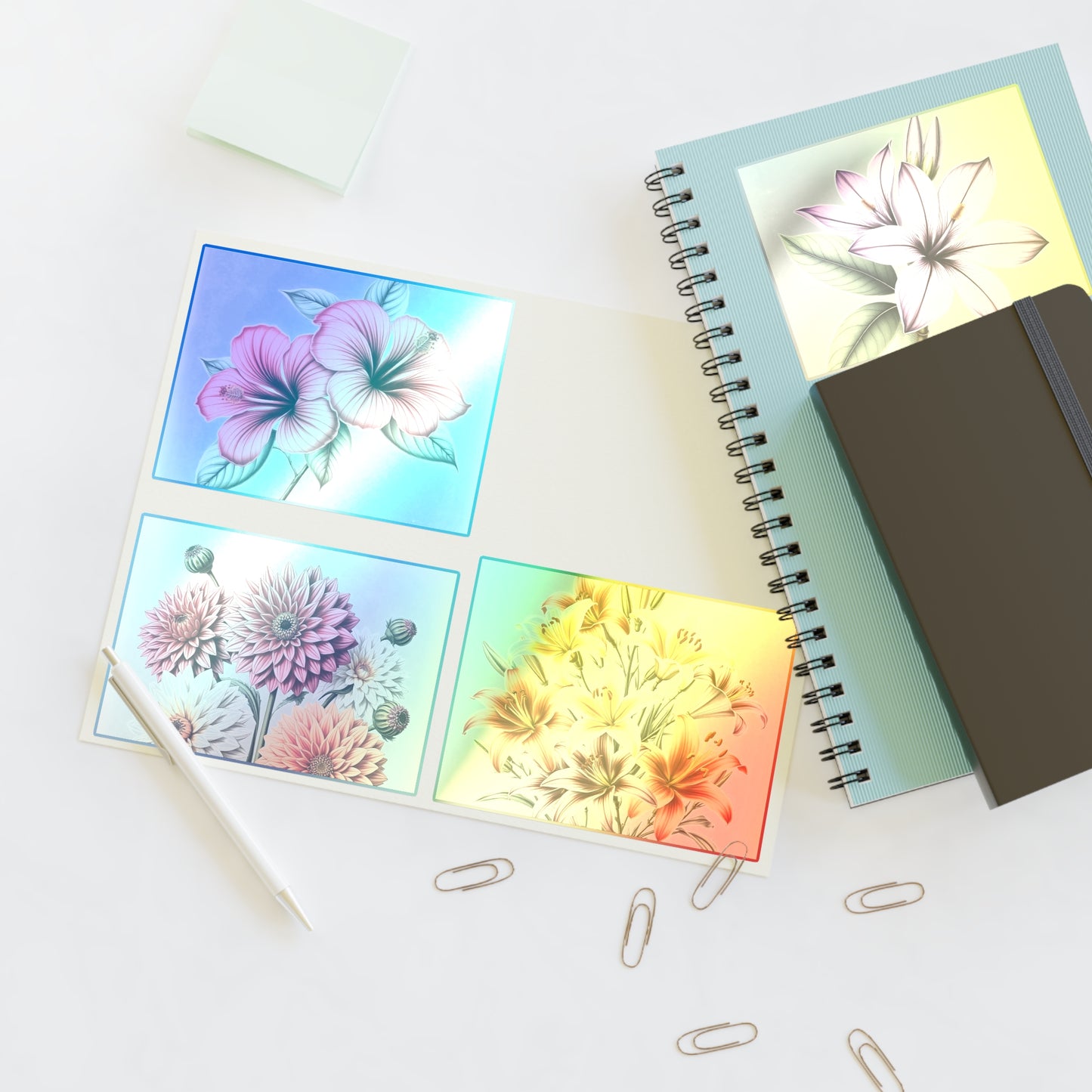 Vintage Flower Sticker Sheets