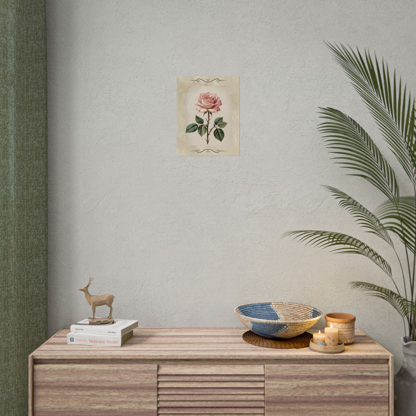 Poster Prints - Vintage Pink Rose Design