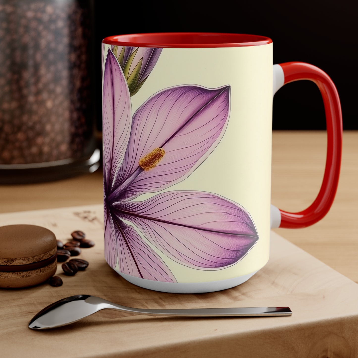 Accent Mugs - Vintage Coffee Cup, Floral Tea Mug, Drinkware, Unique Gift for Nature Lover
