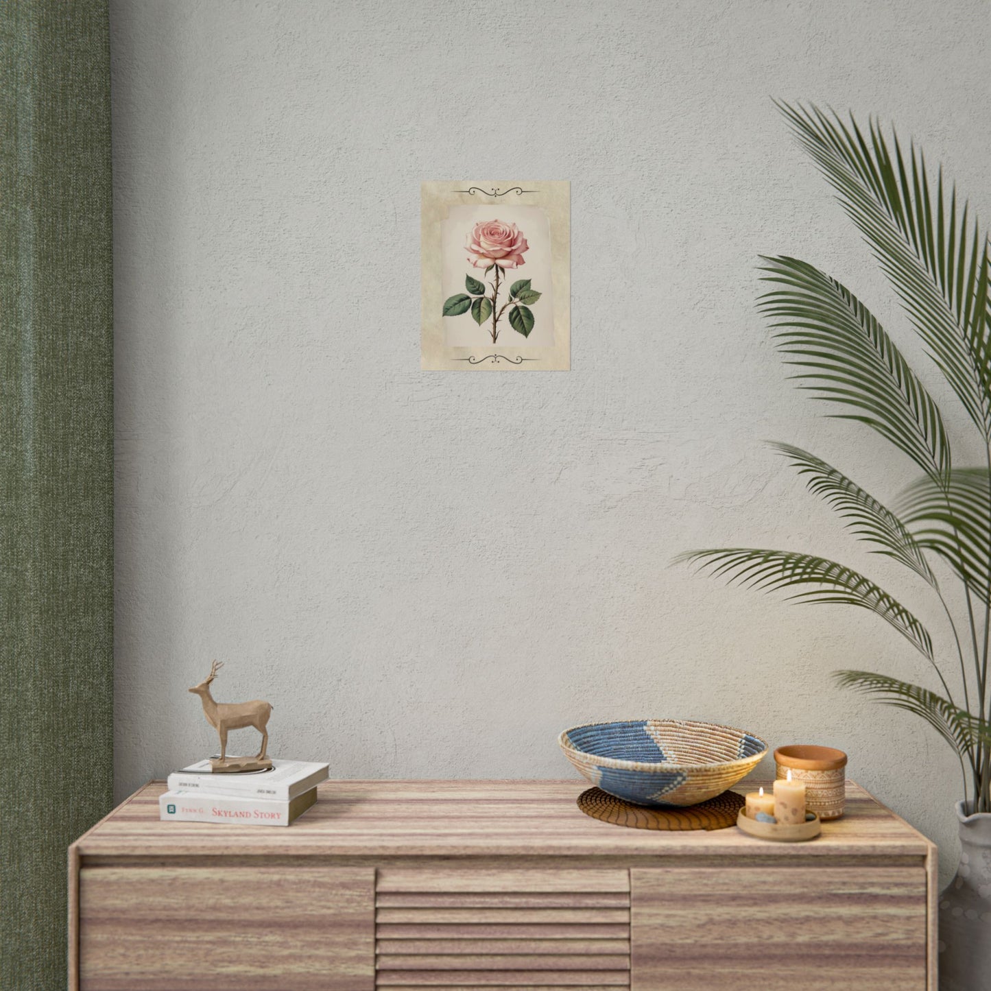 Poster Prints - Vintage Pink Rose Design