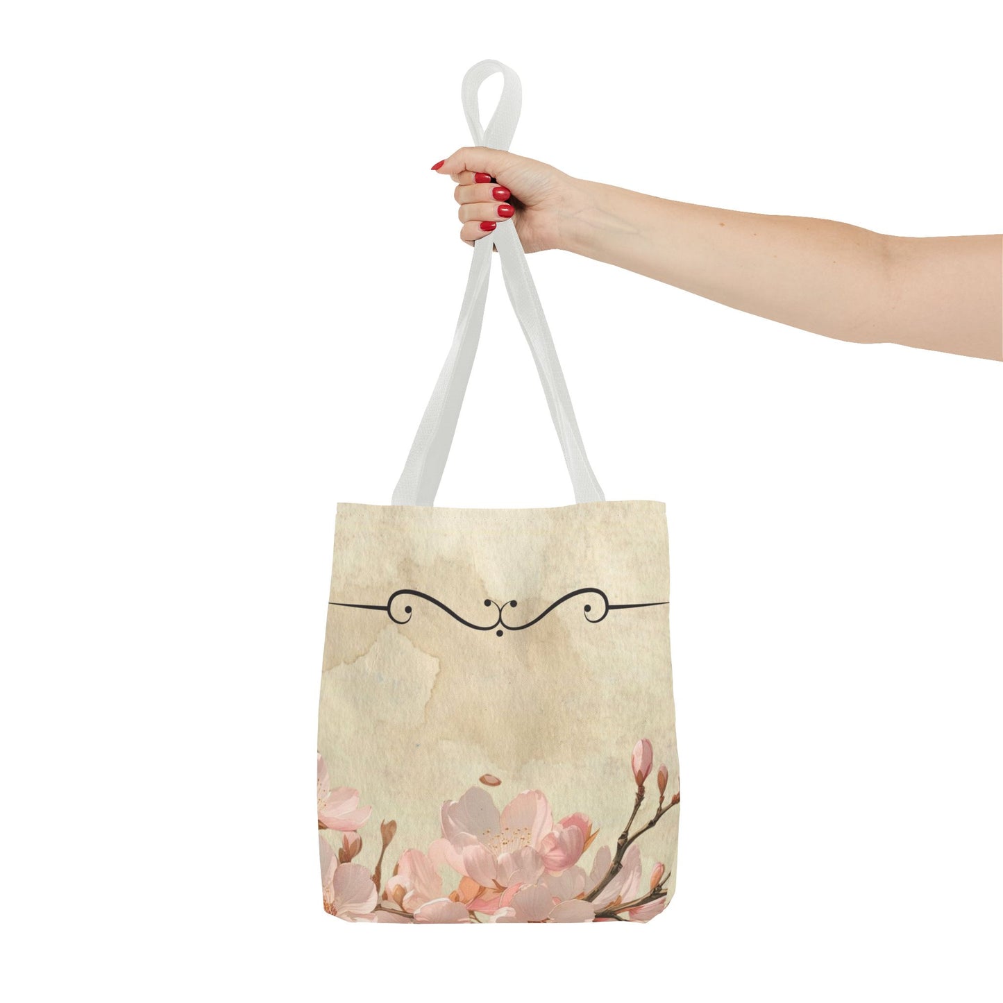 Cherry Blossom Tote Bag, Floral Tote, Japanese Style Tote, Eco-Friendly Bag, Reusable Shopping Bag, Gift for Nature Lover