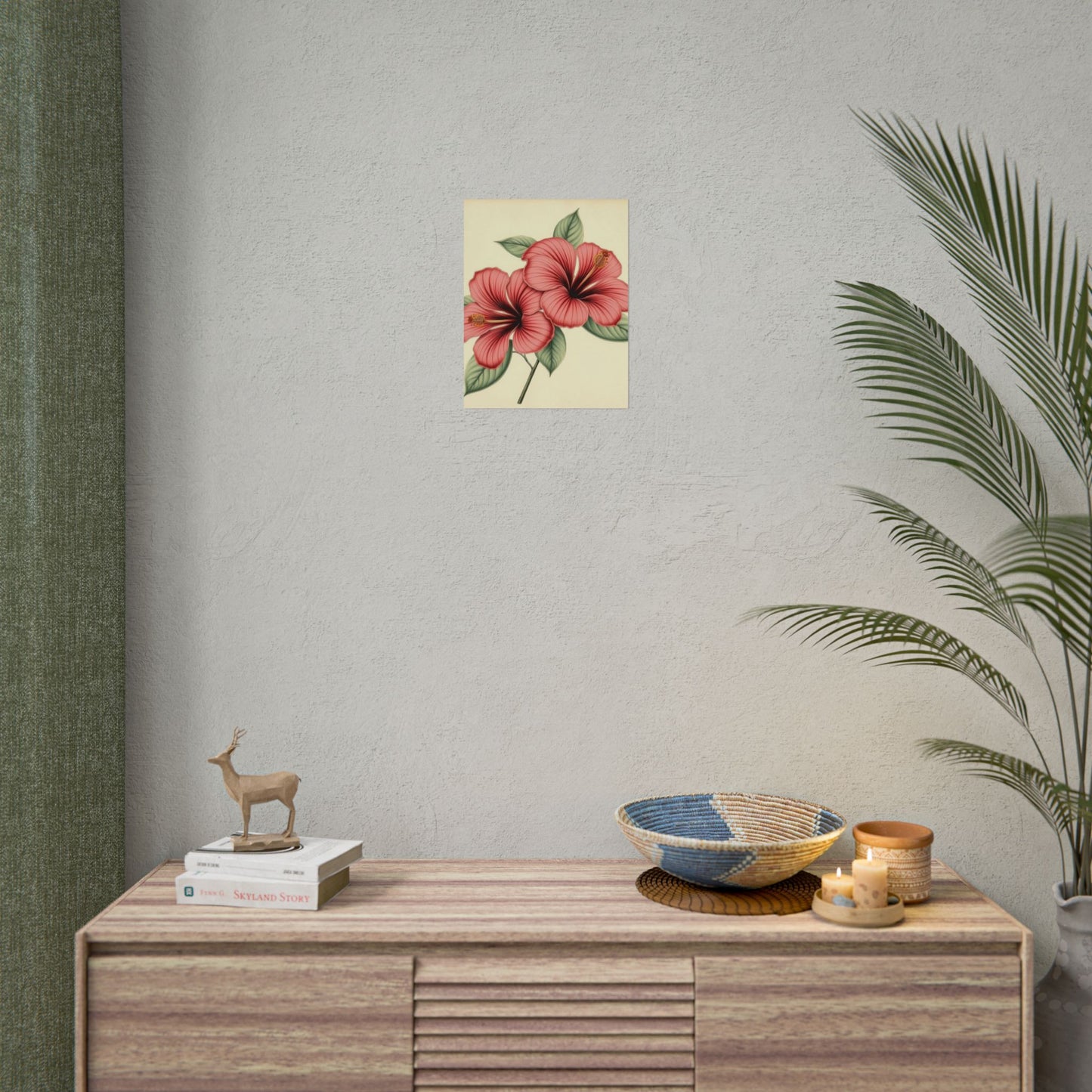 Vintage Hibiscus Poster