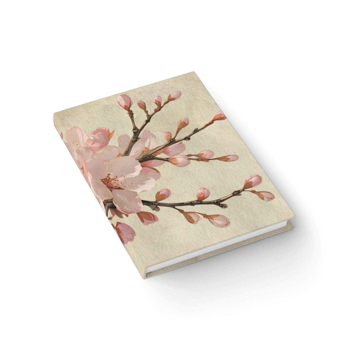 Vintage cherry blossom flower Journal - Ruled Line