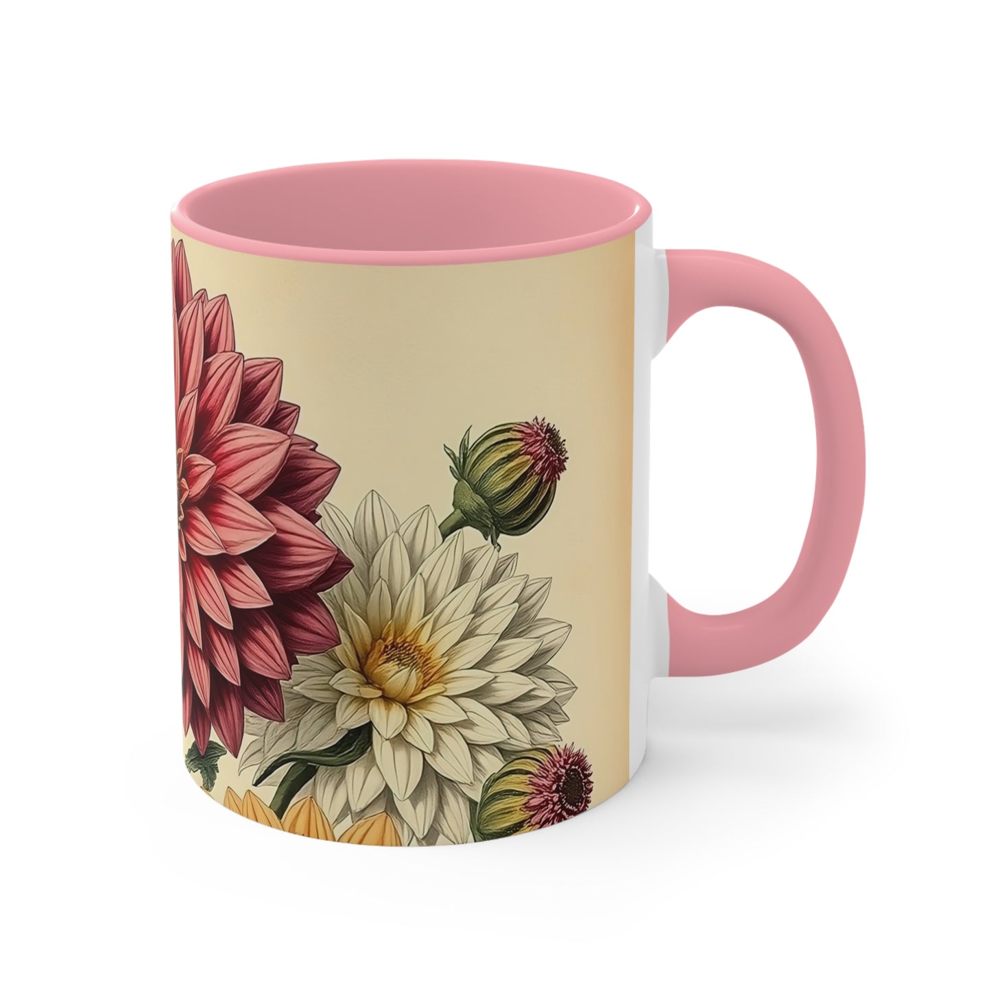 Accent Mugs - Vintage Coffee Cup, Floral Tea Mug, Drinkware, Unique Gift for Nature Lover