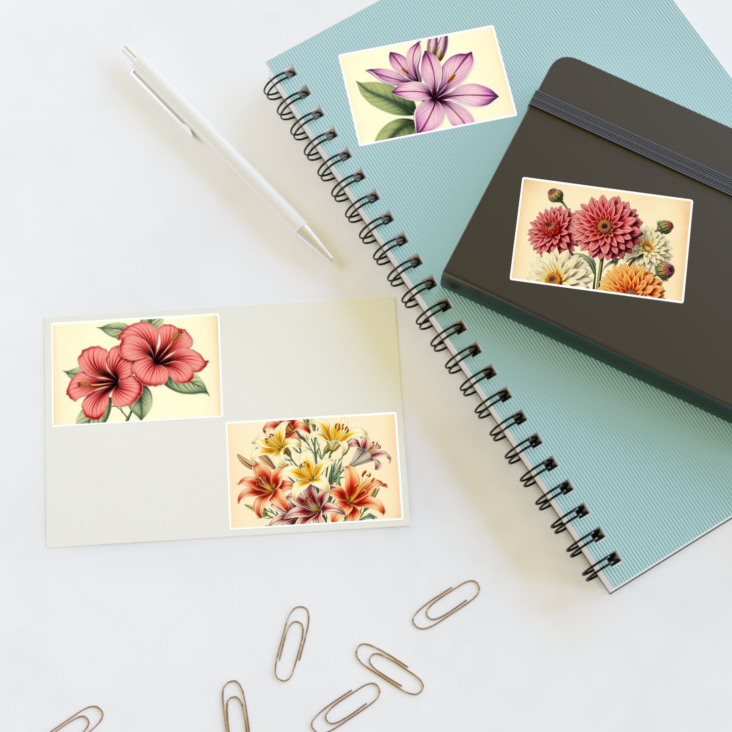 Vintage Flower Sticker Sheets