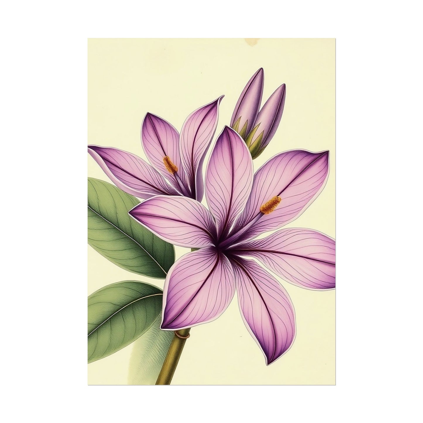 Vintage Purple Lily Poster