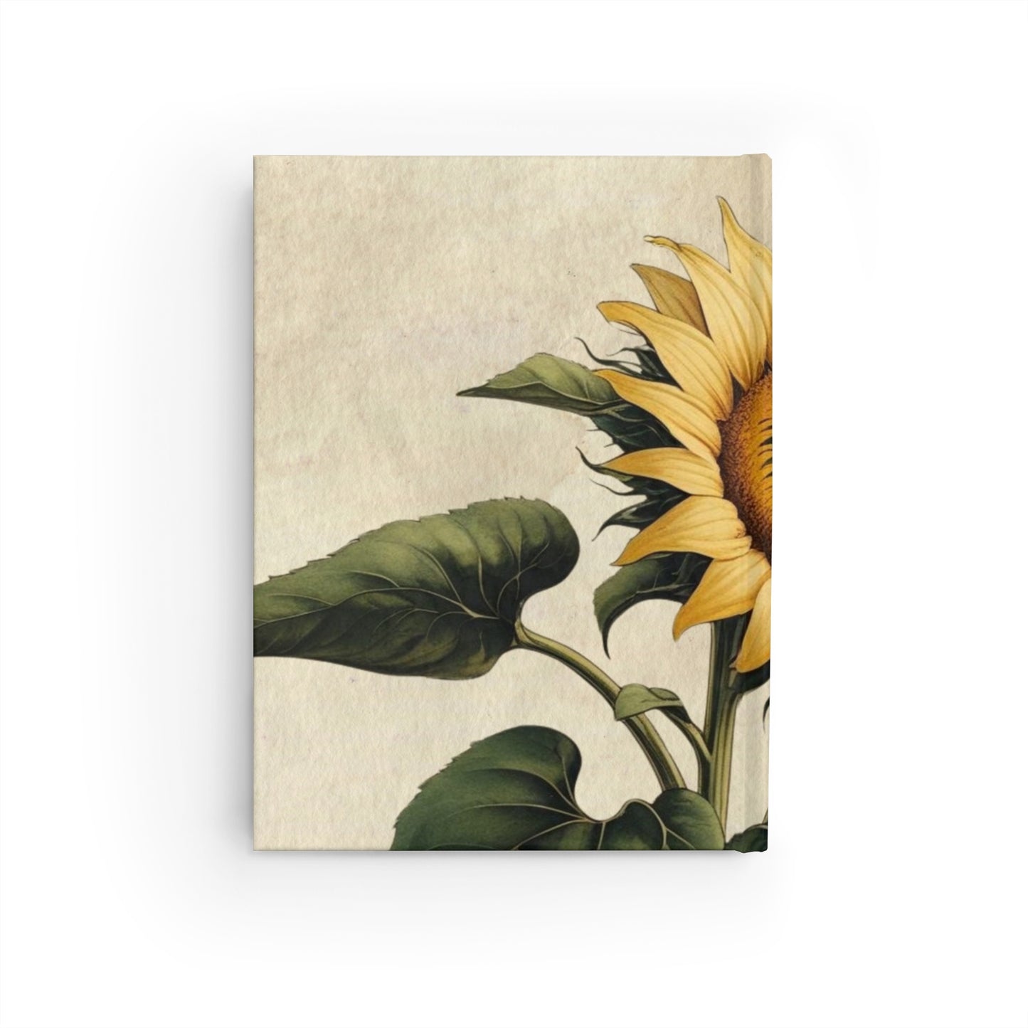 Vintage sunflower flower Journal - Ruled Line