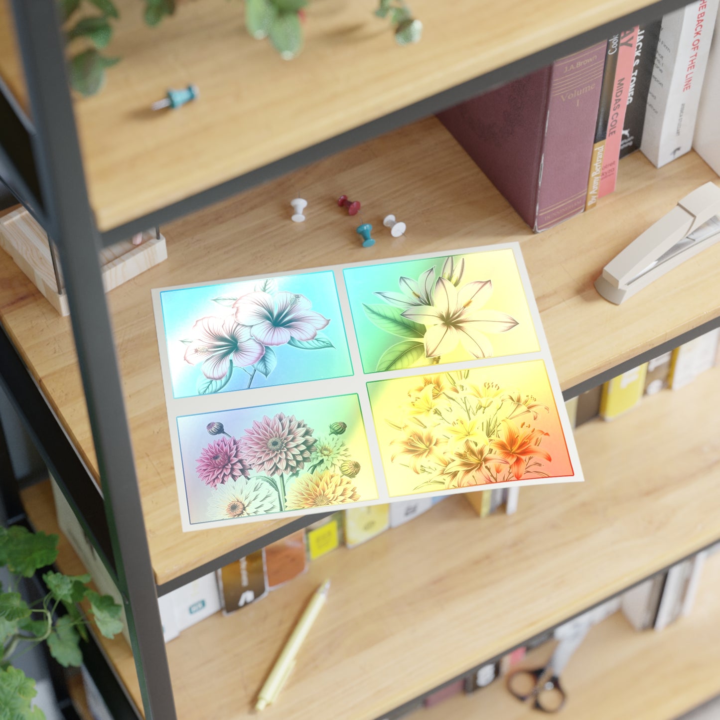 Vintage Flower Sticker Sheets