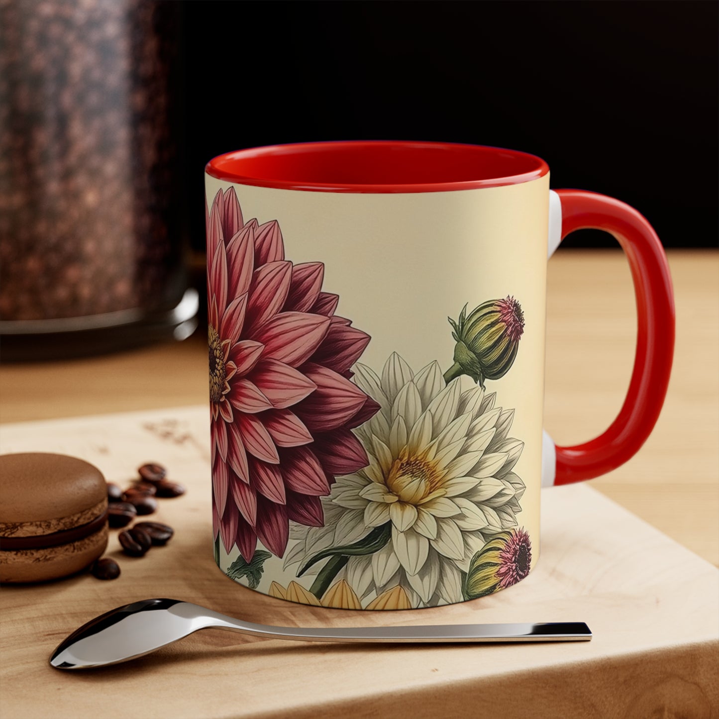 Accent Mugs - Vintage Coffee Cup, Floral Tea Mug, Drinkware, Unique Gift for Nature Lover