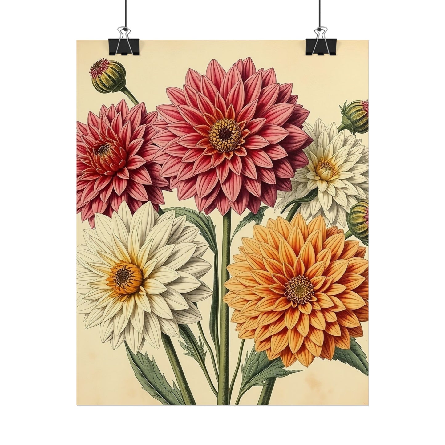 Vintage Flower Poster