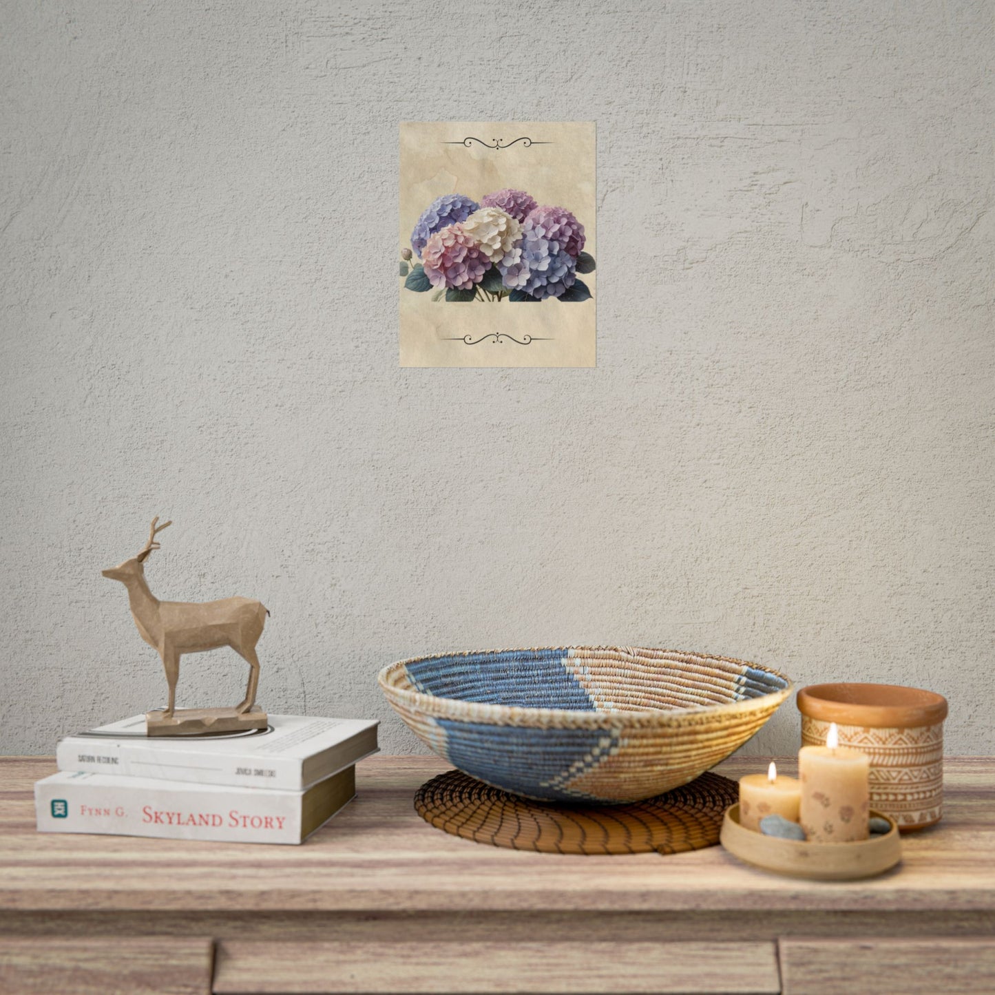 Rolled Posters - Vintage Hydrangea Wall Art