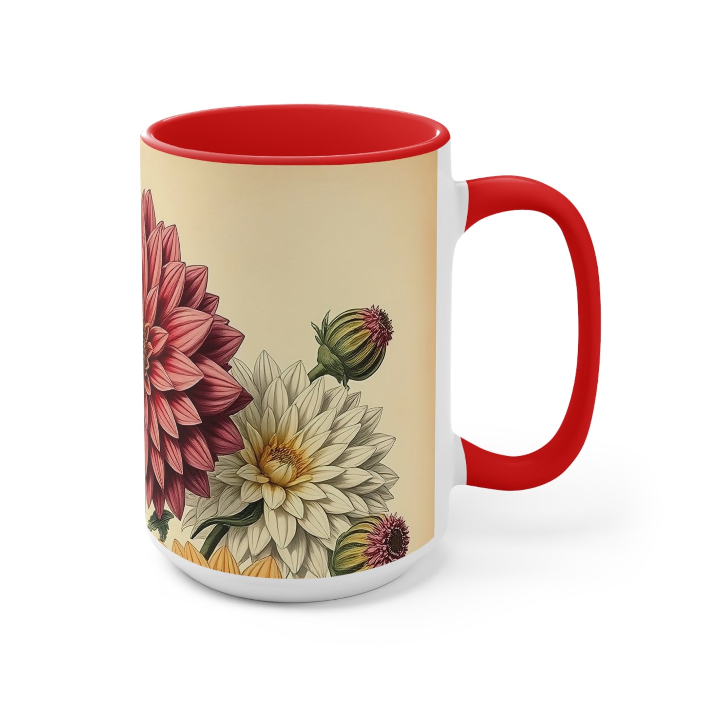 Accent Mugs - Vintage Coffee Cup, Floral Tea Mug, Drinkware, Unique Gift for Nature Lover