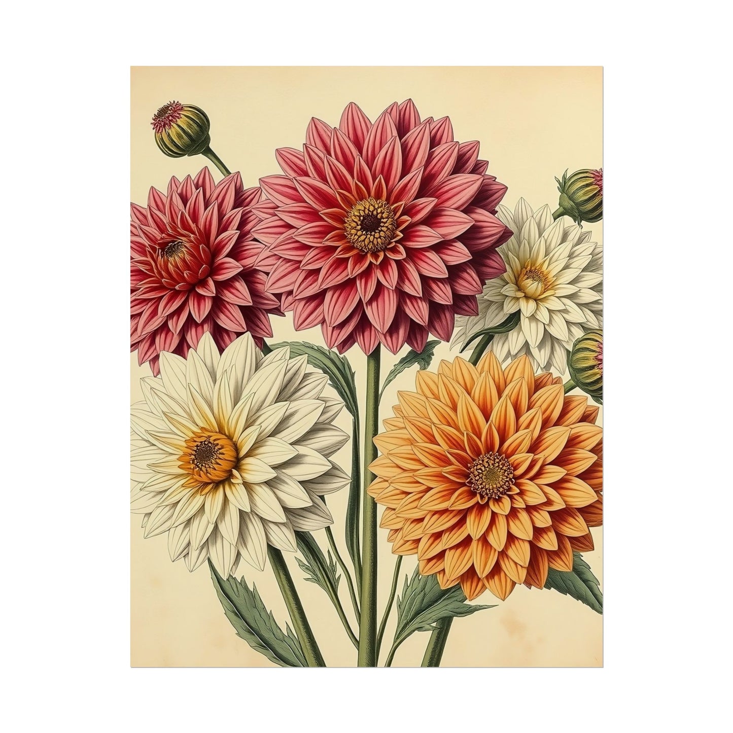 Vintage Flower Poster