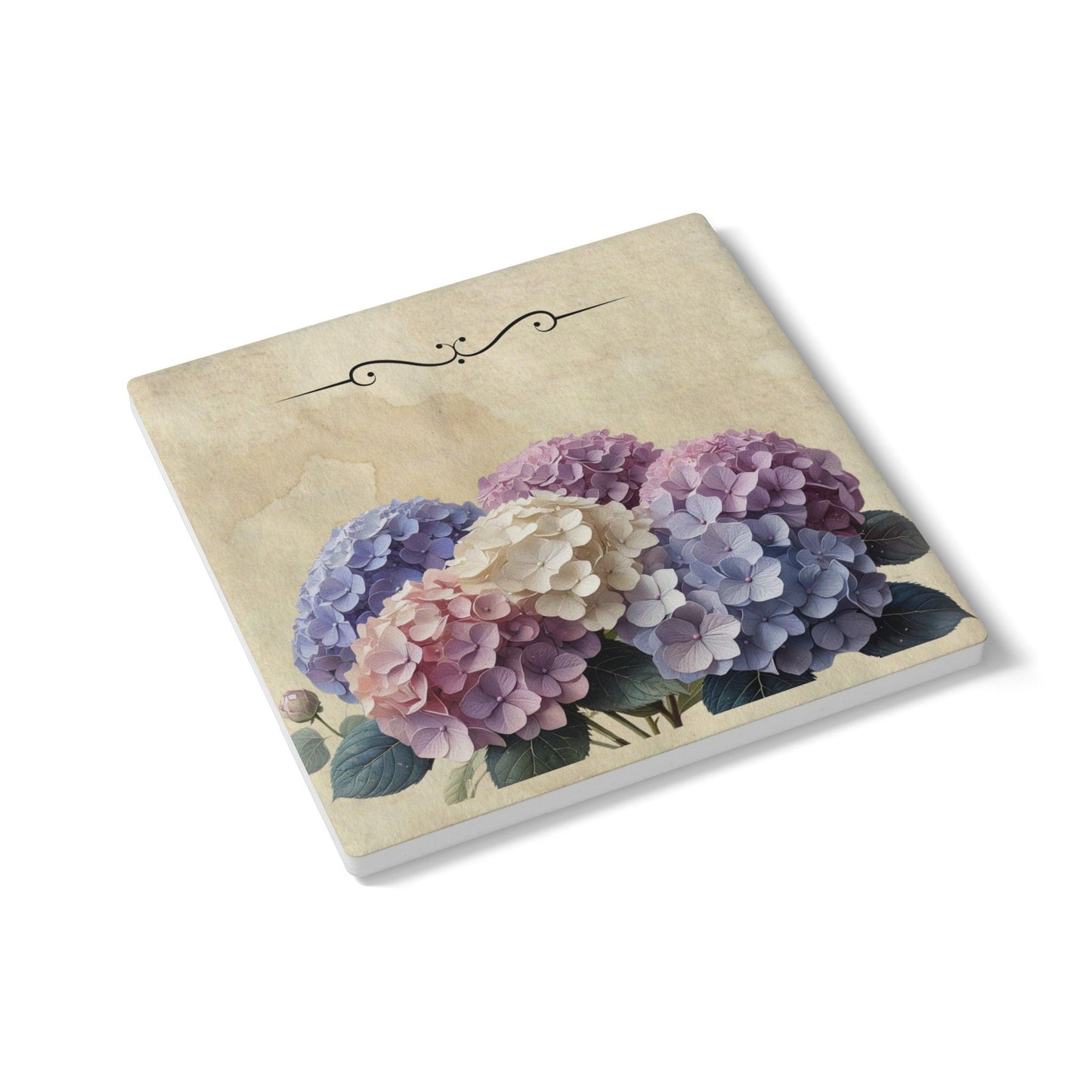 Vintage hydrangea flower Ceramic Coaster