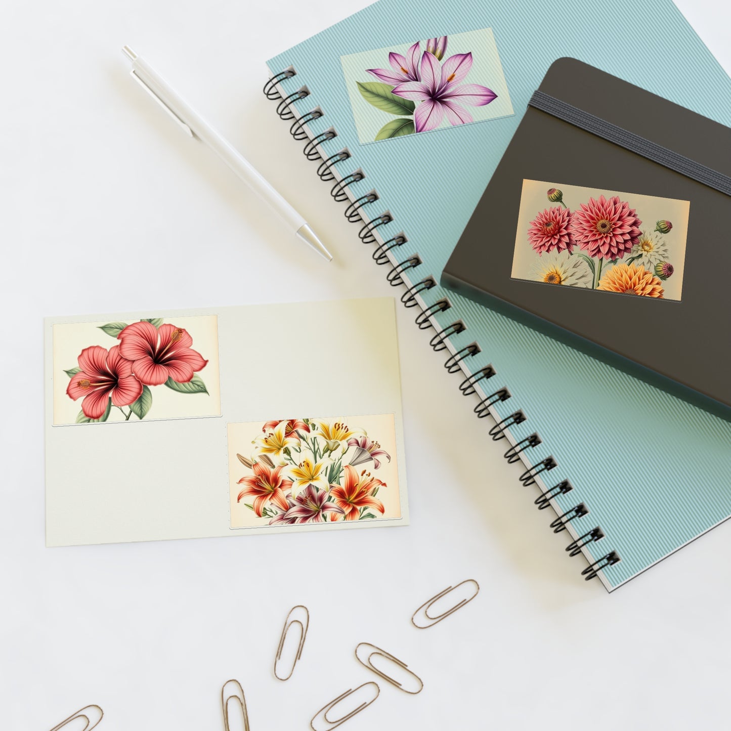 Vintage Flower Sticker Sheets