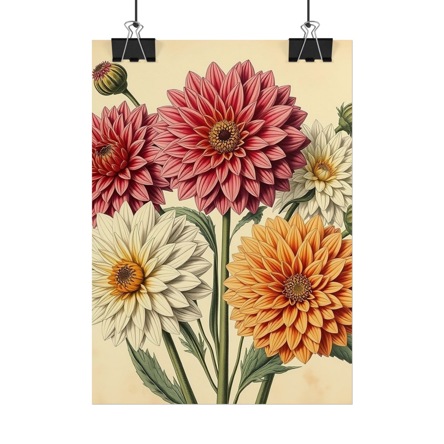 Vintage Flower Poster