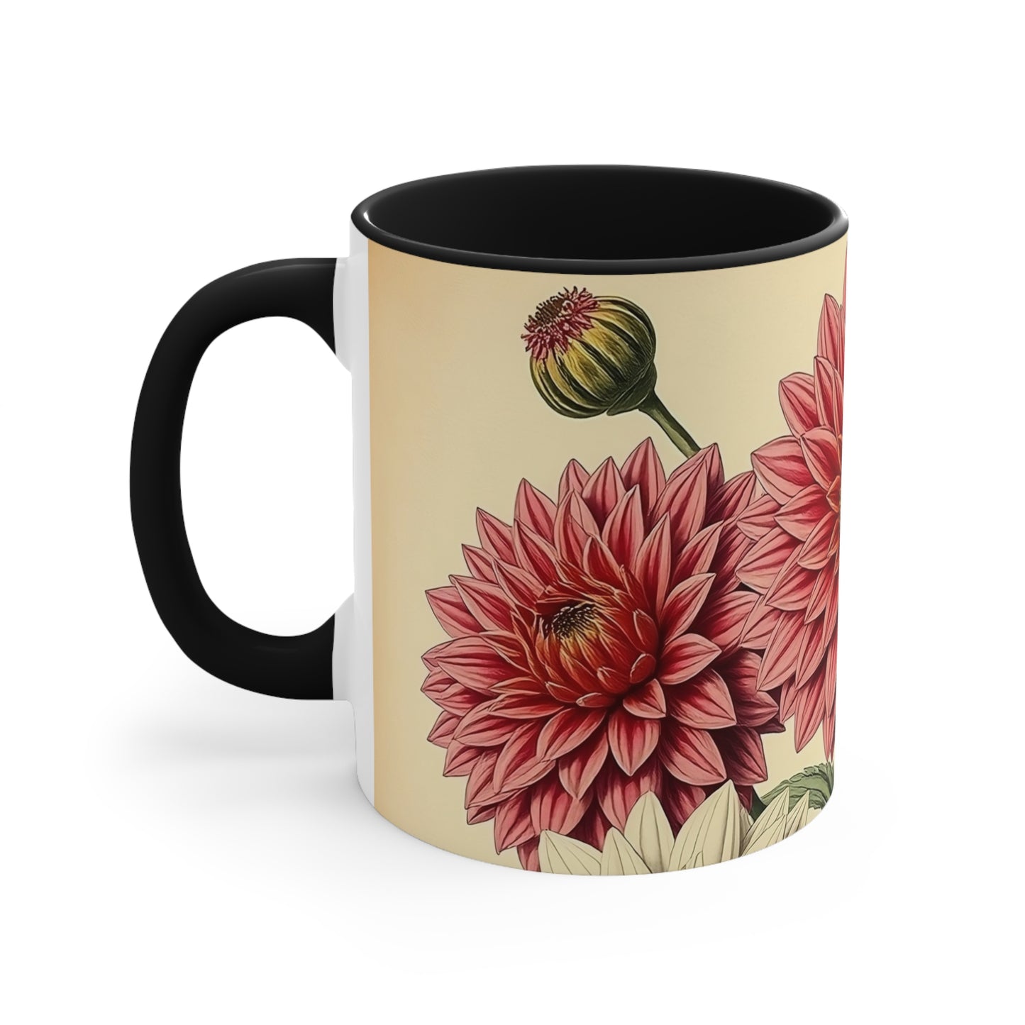 Accent Mugs - Vintage Coffee Cup, Floral Tea Mug, Drinkware, Unique Gift for Nature Lover