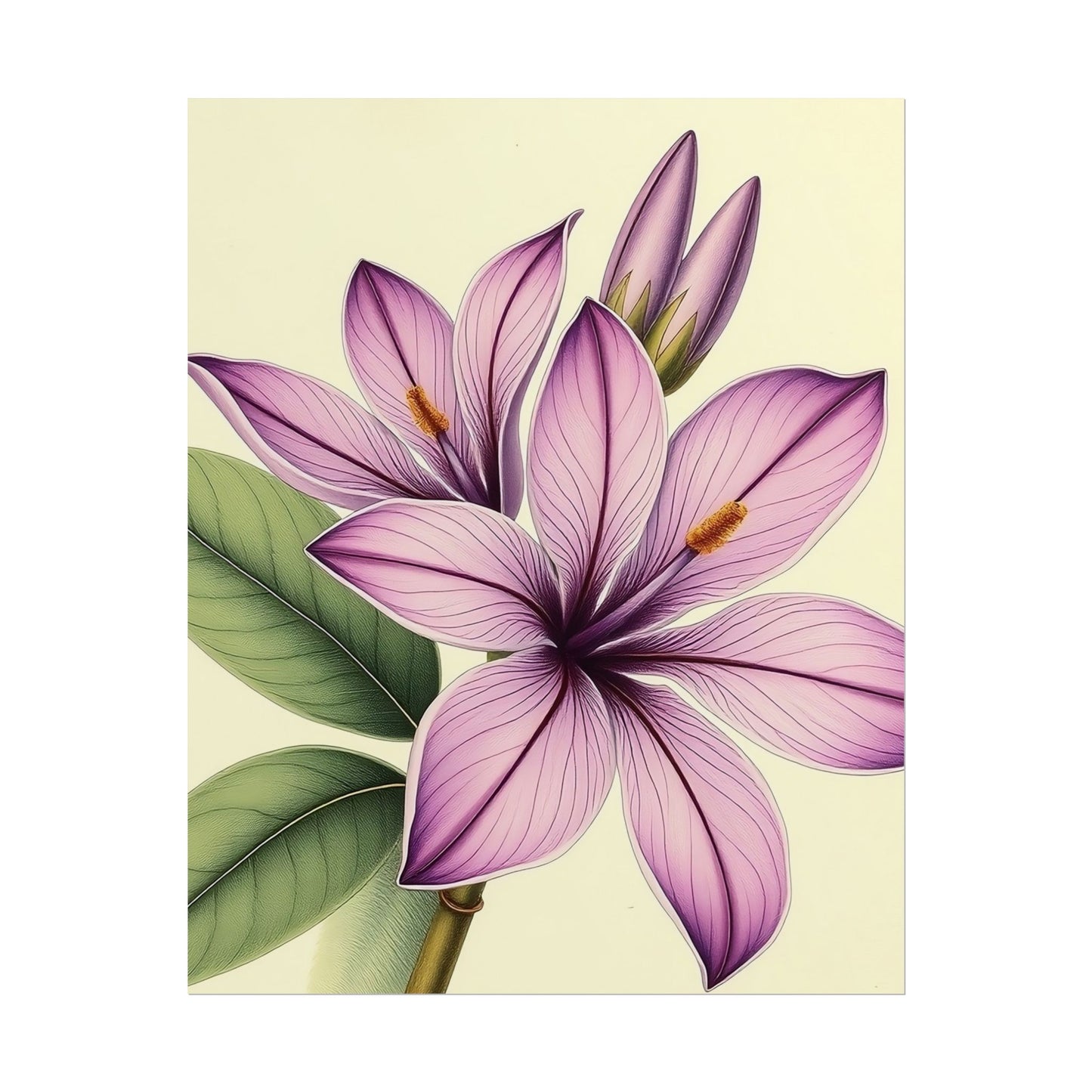Vintage Purple Lily Poster