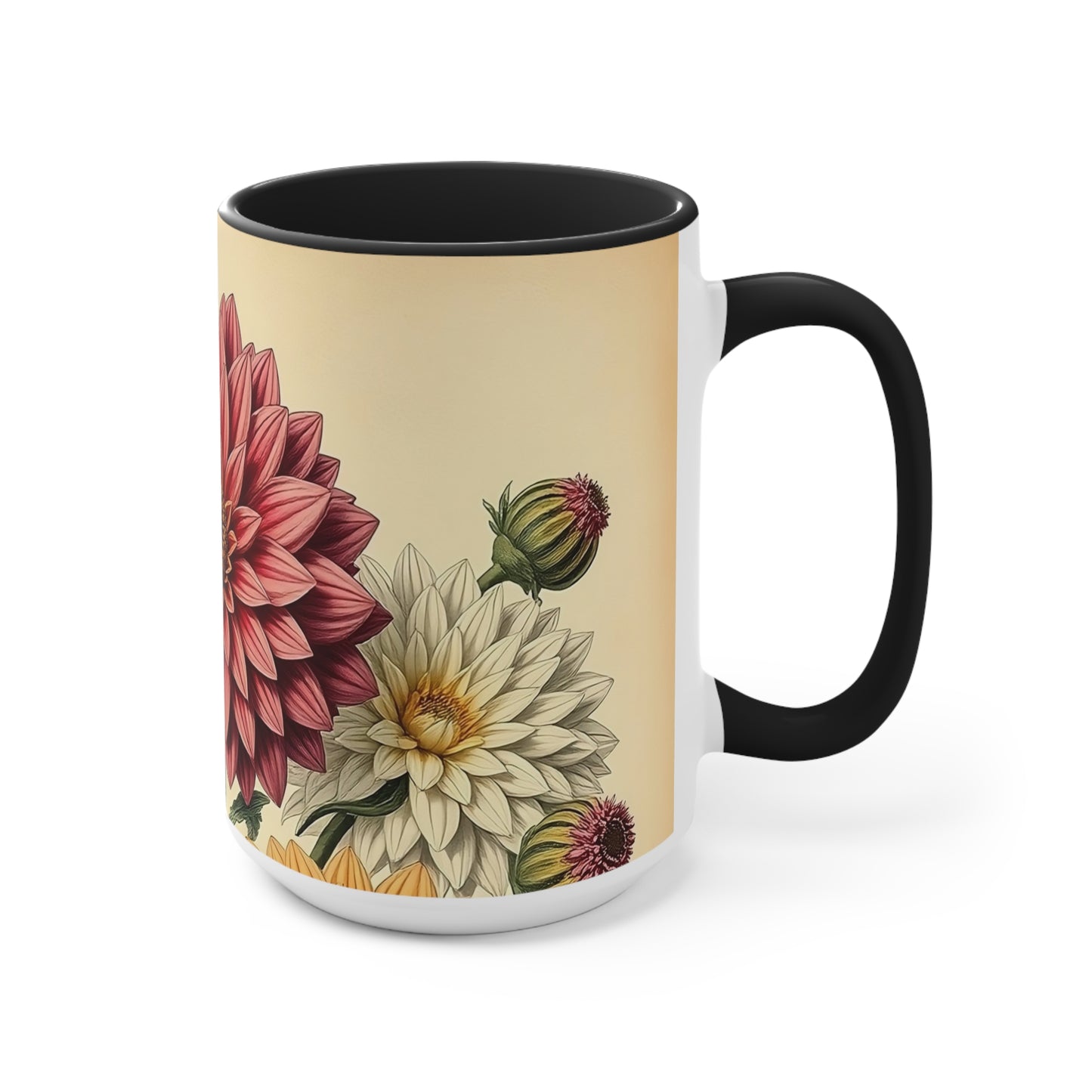 Accent Mugs - Vintage Coffee Cup, Floral Tea Mug, Drinkware, Unique Gift for Nature Lover