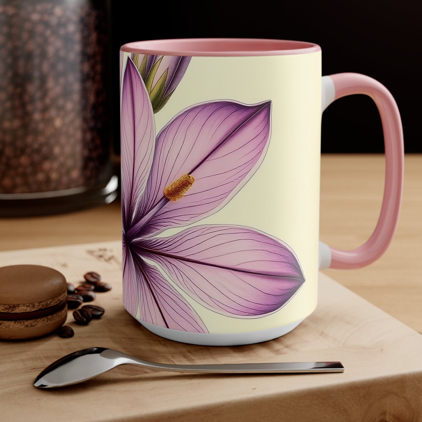 Accent Mugs - Vintage Coffee Cup, Floral Tea Mug, Drinkware, Unique Gift for Nature Lover