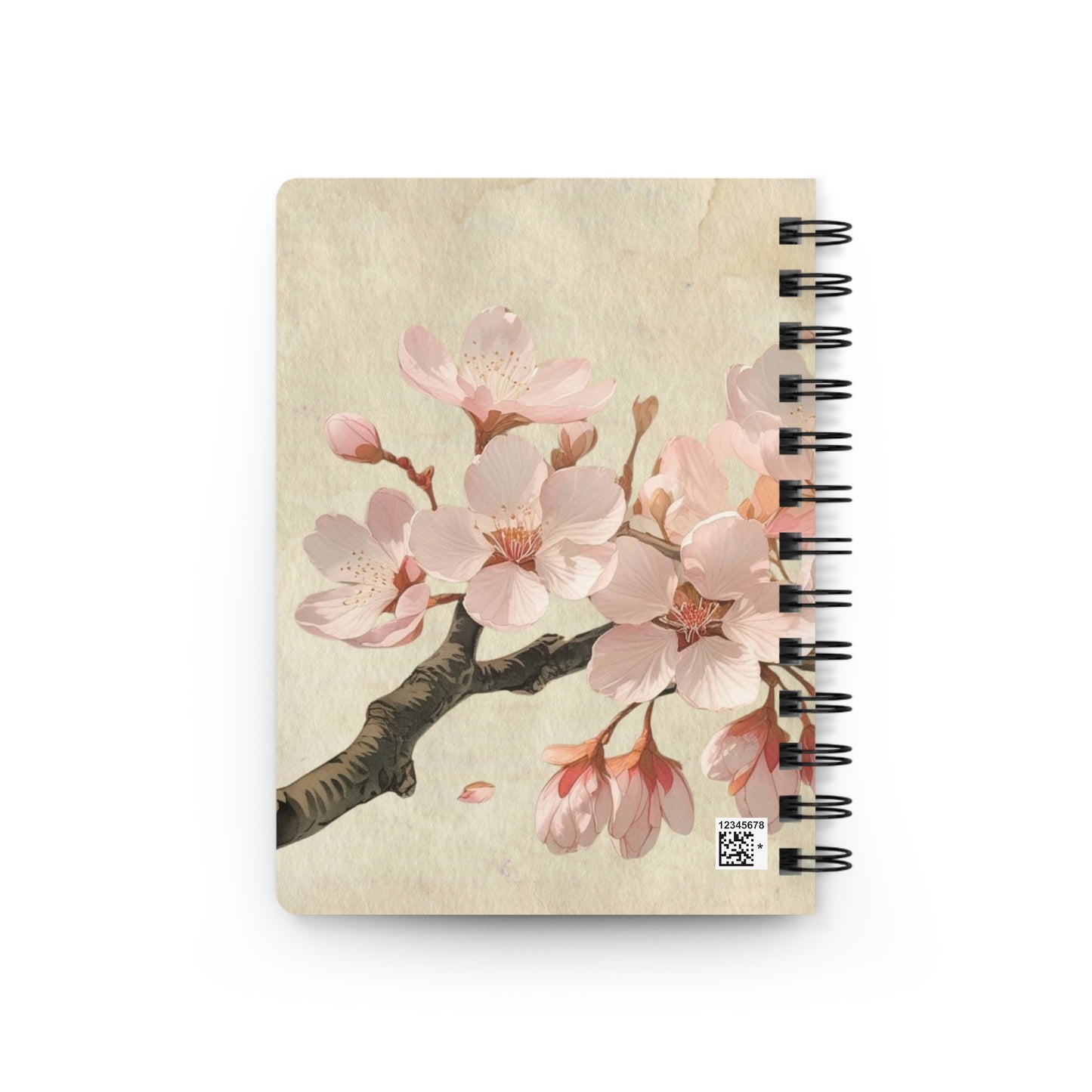 Vintage cherry blossom flower Spiral Bound Journal