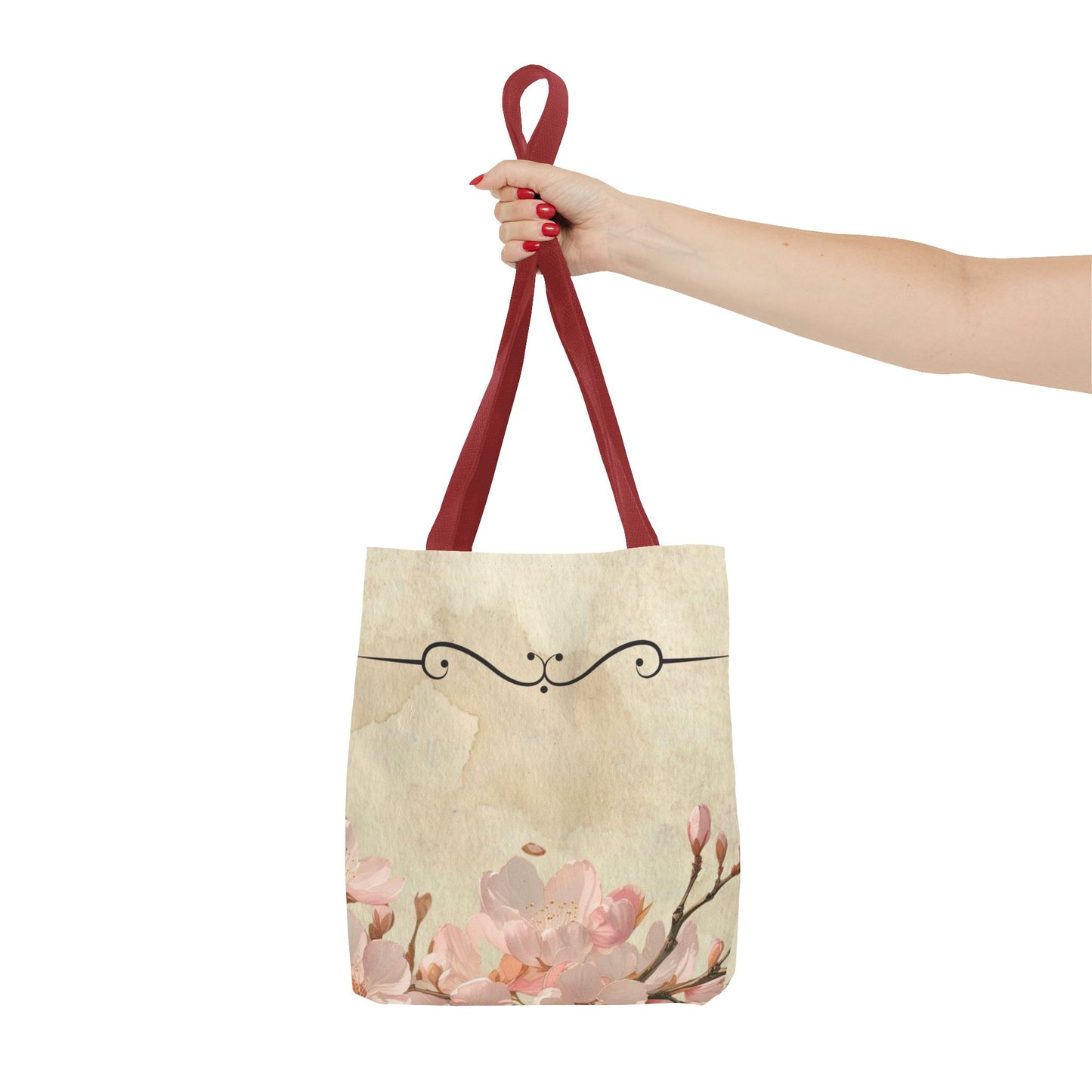 Cherry Blossom Tote Bag, Floral Tote, Japanese Style Tote, Eco-Friendly Bag, Reusable Shopping Bag, Gift for Nature Lover