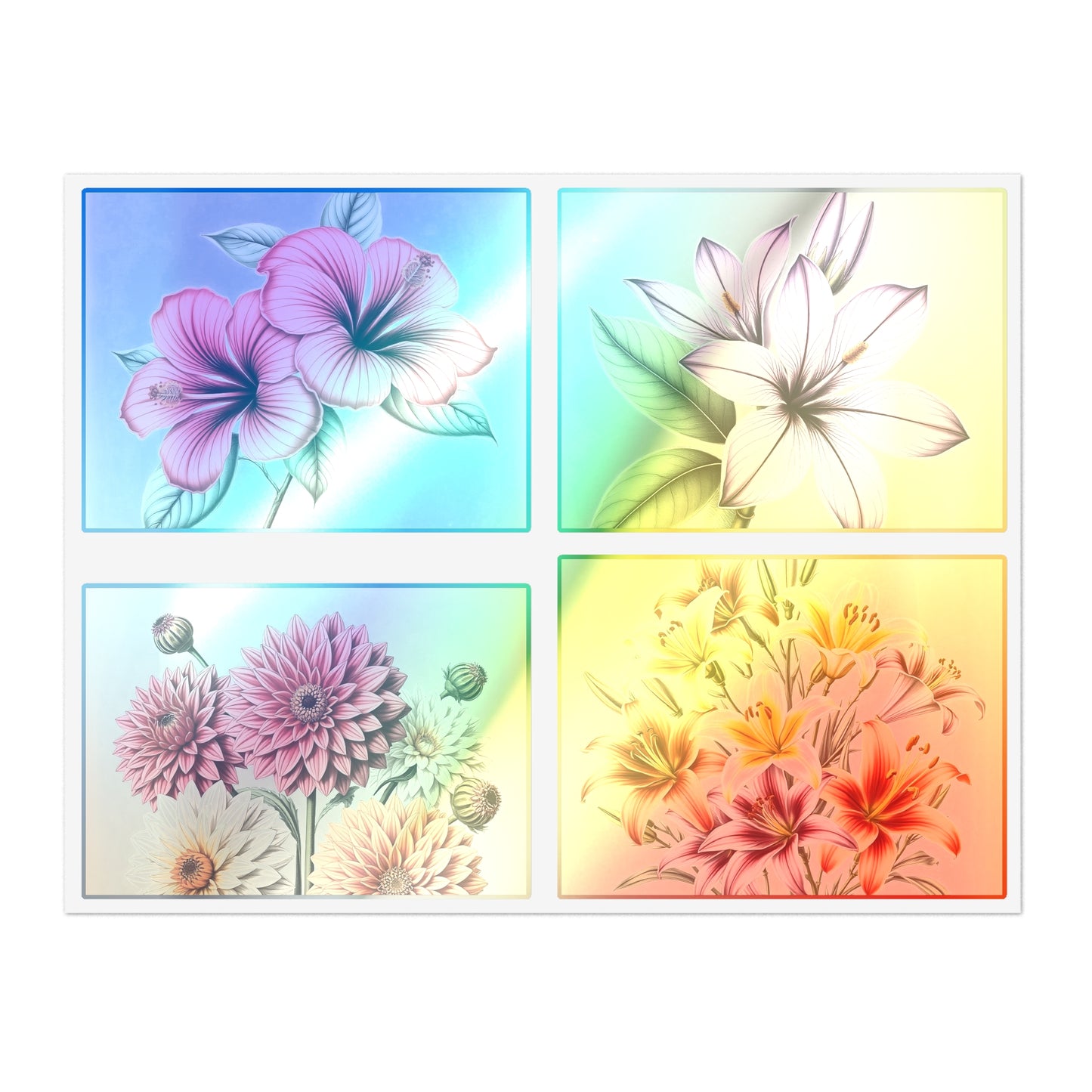 Vintage Flower Sticker Sheets
