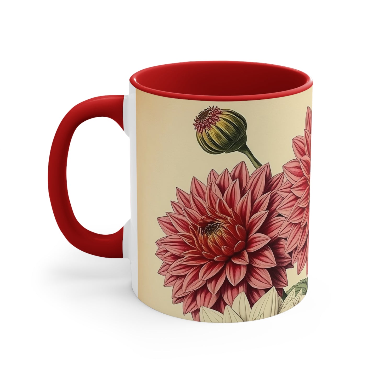Accent Mugs - Vintage Coffee Cup, Floral Tea Mug, Drinkware, Unique Gift for Nature Lover