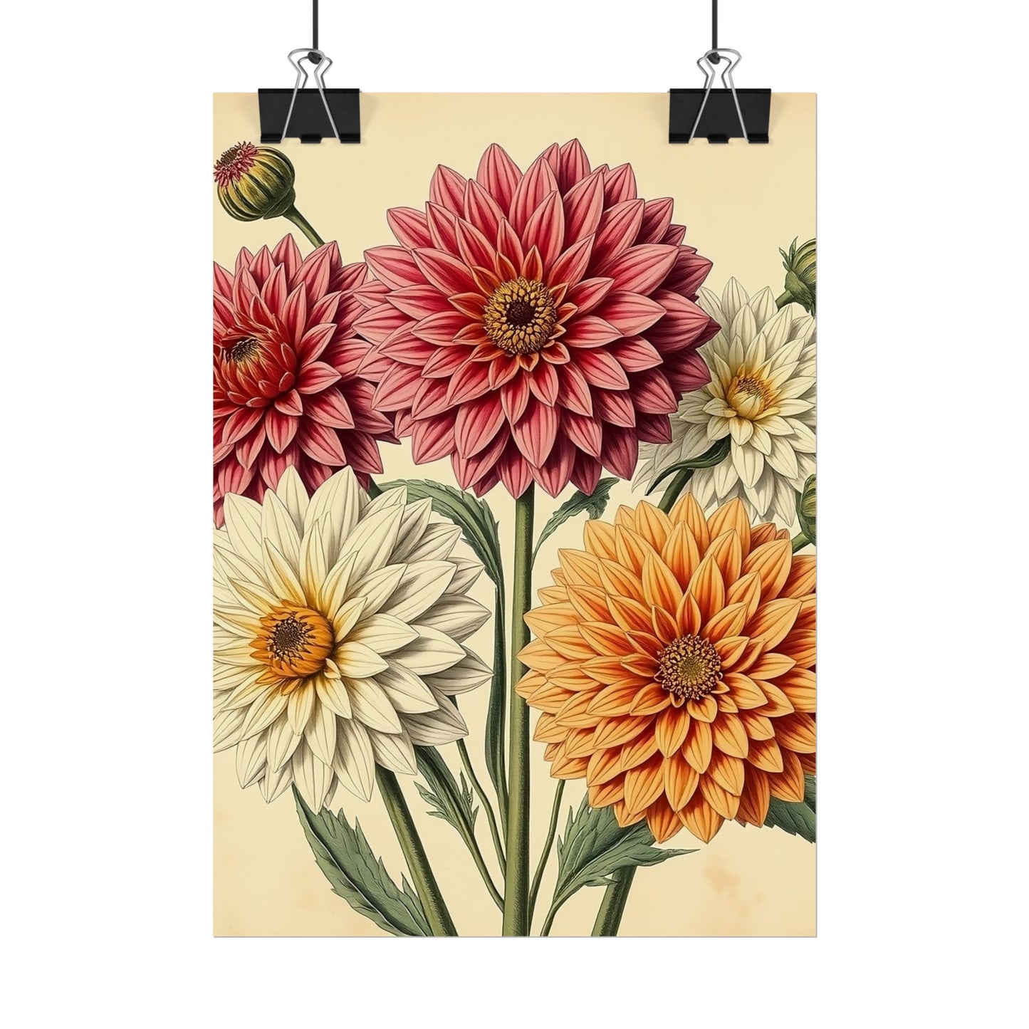 Vintage Flower Poster