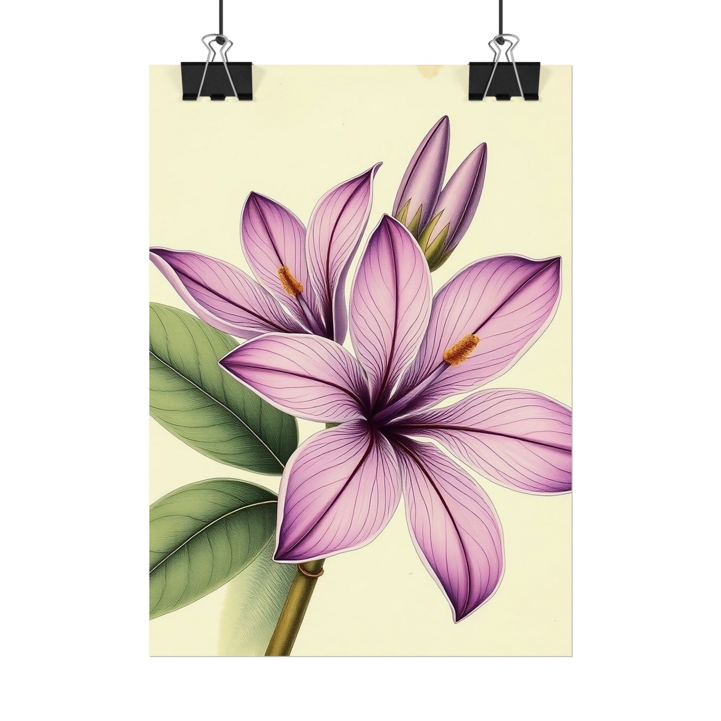Vintage Purple Lily Poster