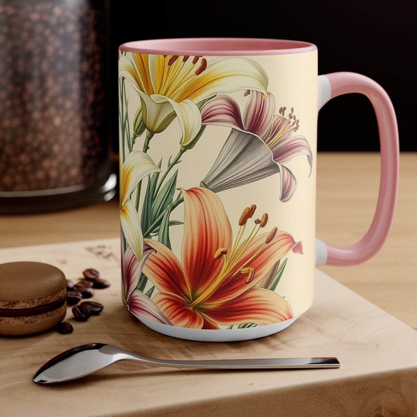 Accent Mugs - Vintage Coffee Cup, Floral Tea Mug, Drinkware, Unique Gift for Nature Lover