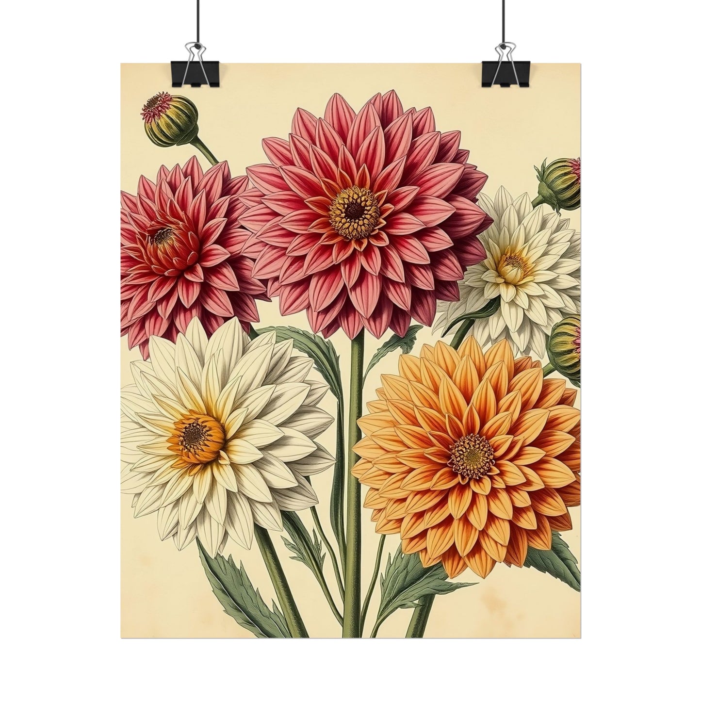 Vintage Flower Poster