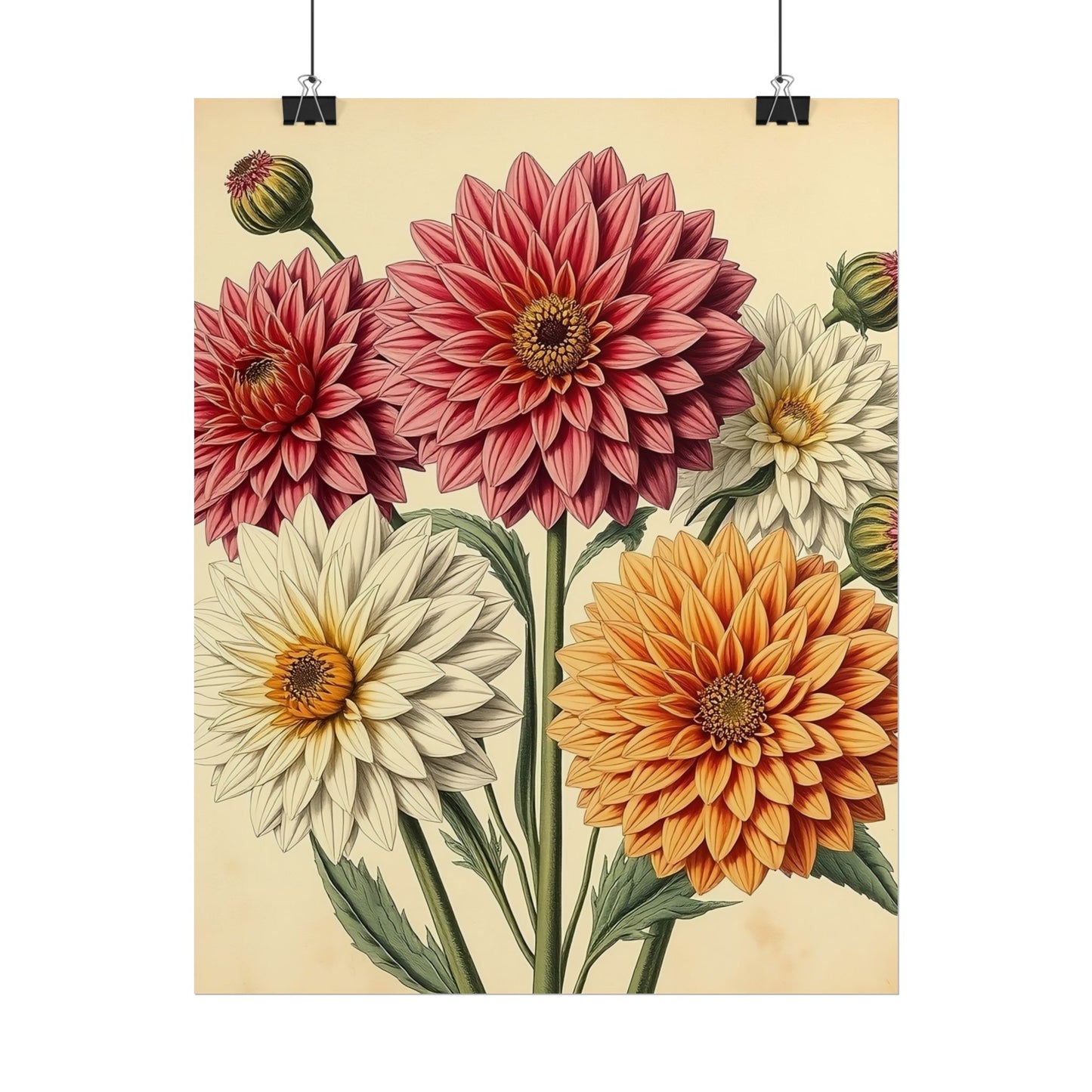 Vintage Flower Poster