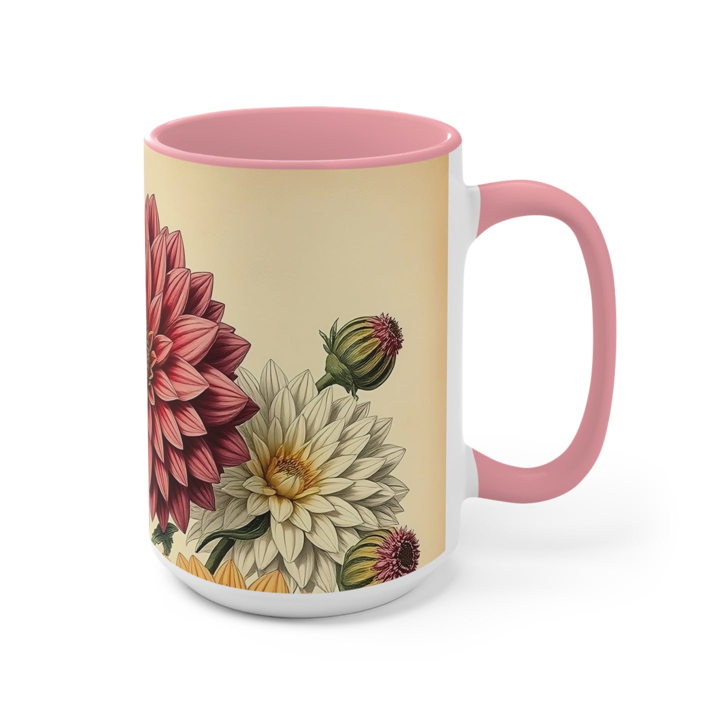 Accent Mugs - Vintage Coffee Cup, Floral Tea Mug, Drinkware, Unique Gift for Nature Lover