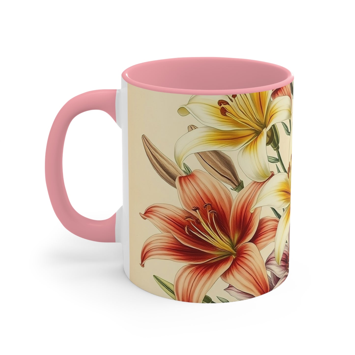 Accent Mugs - Vintage Coffee Cup, Floral Tea Mug, Drinkware, Unique Gift for Nature Lover