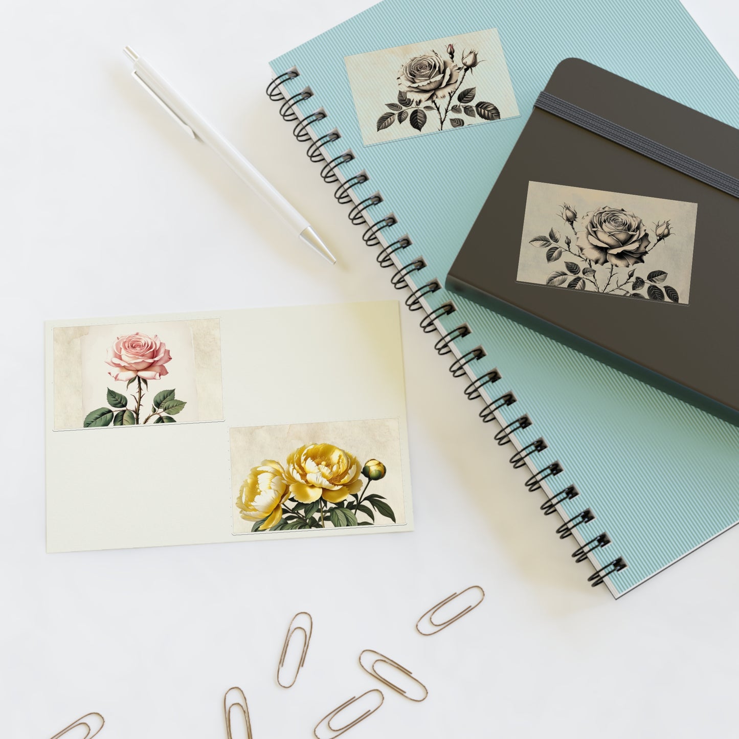 Vintage flowers #3 Sticker Sheets
