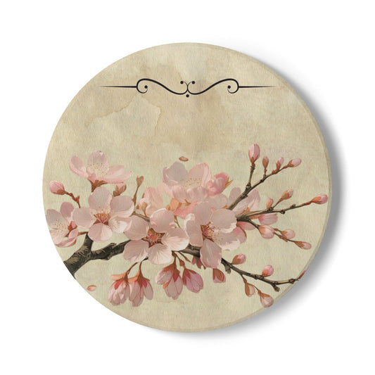 Vintage cherry blossom Ceramic Coaster