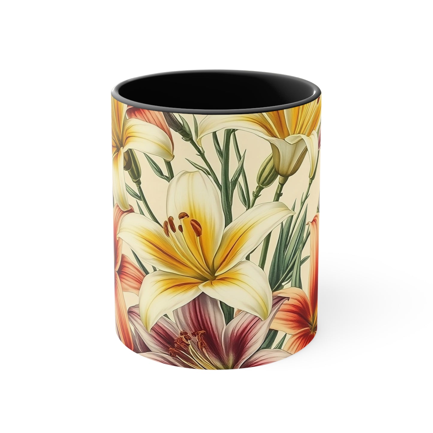 Accent Mugs - Vintage Coffee Cup, Floral Tea Mug, Drinkware, Unique Gift for Nature Lover