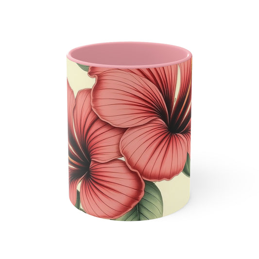 Accent Mugs - Vintage Coffee Cup, Floral Tea Mug, Drinkware, Unique Gift for Nature Lover