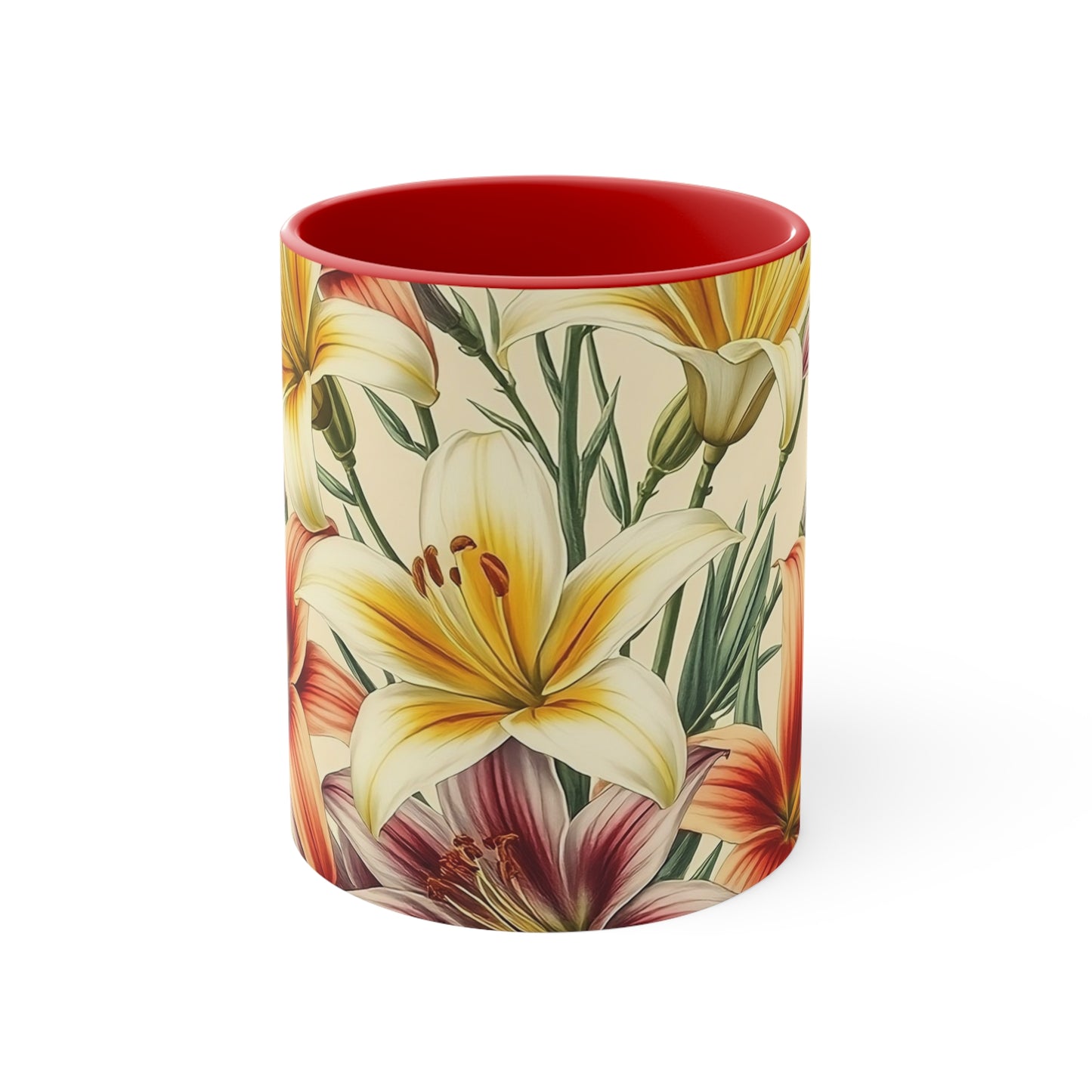 Accent Mugs - Vintage Coffee Cup, Floral Tea Mug, Drinkware, Unique Gift for Nature Lover