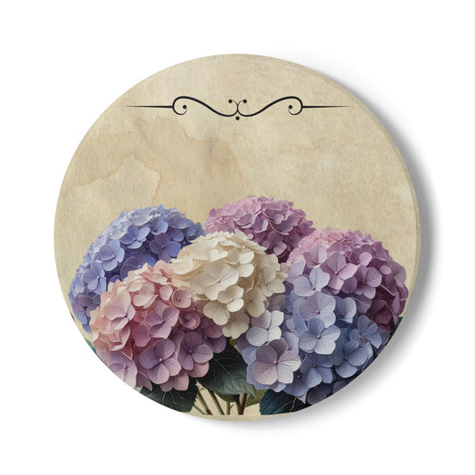 Vintage hydrangea flower Ceramic Coaster