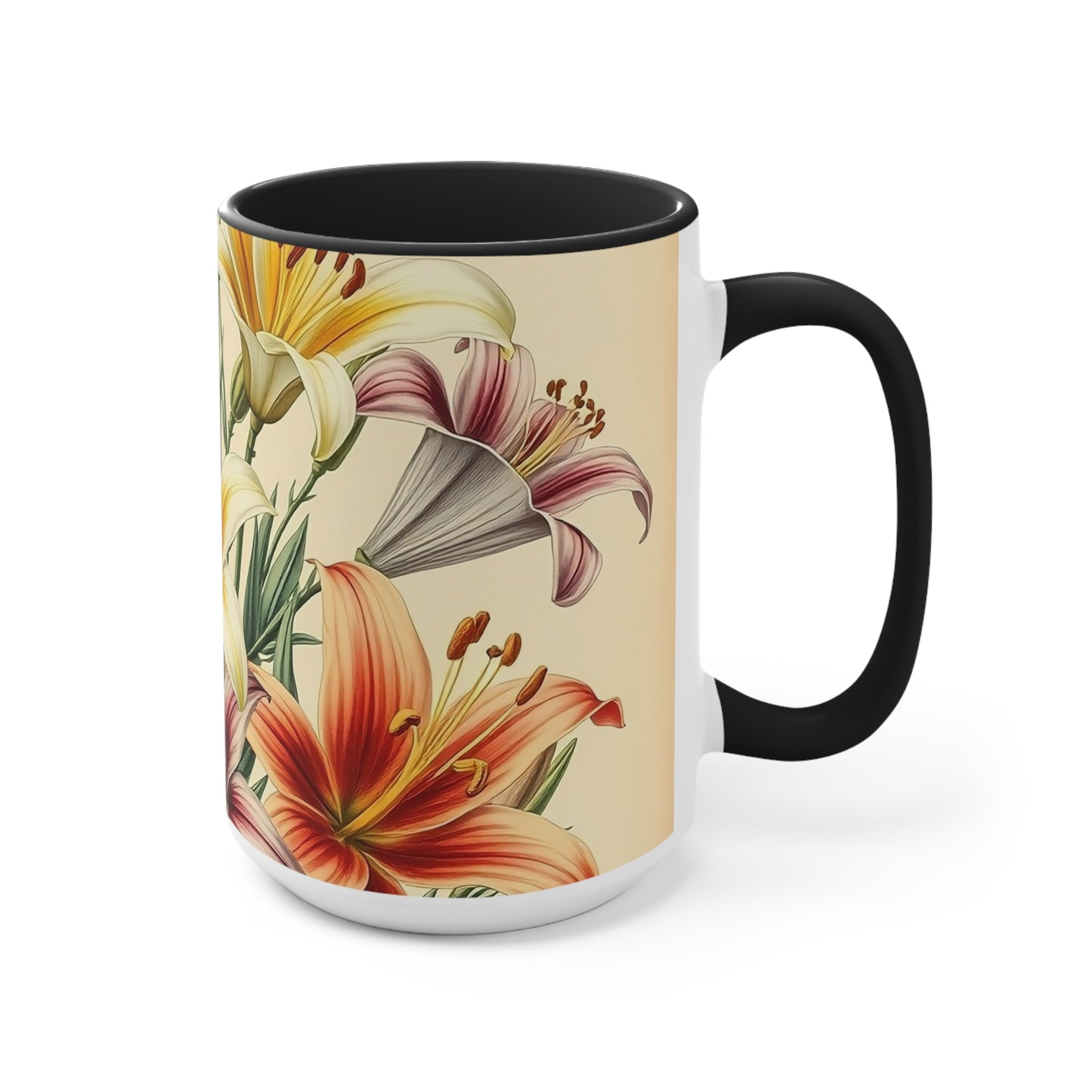 Accent Mugs - Vintage Coffee Cup, Floral Tea Mug, Drinkware, Unique Gift for Nature Lover