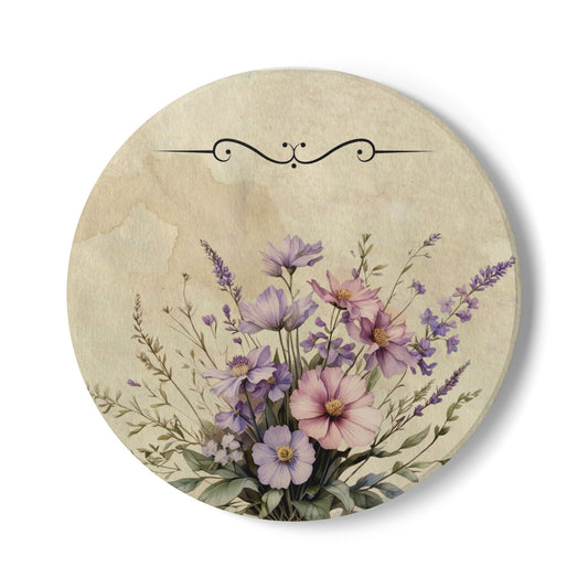 Vintage assorted flowers #2 Ceramic Coaster