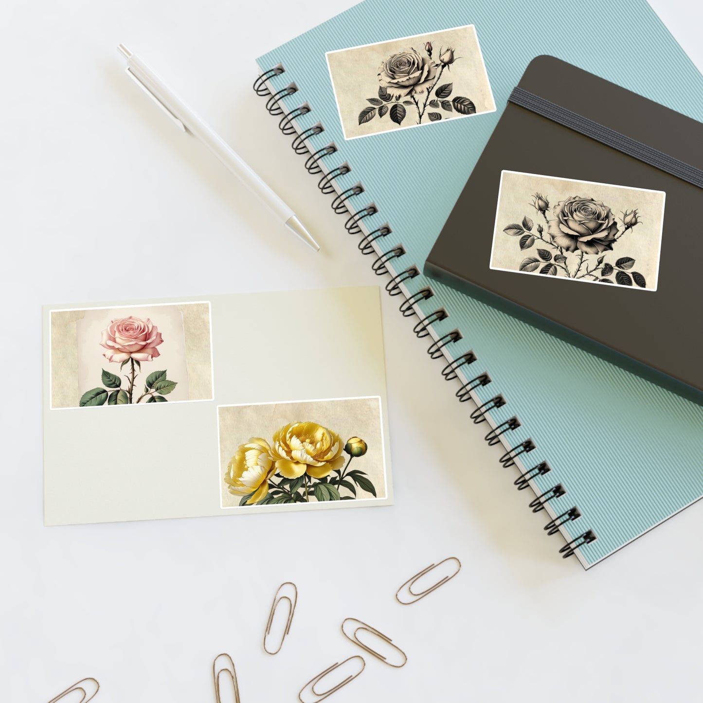 Vintage flowers #3 Sticker Sheets