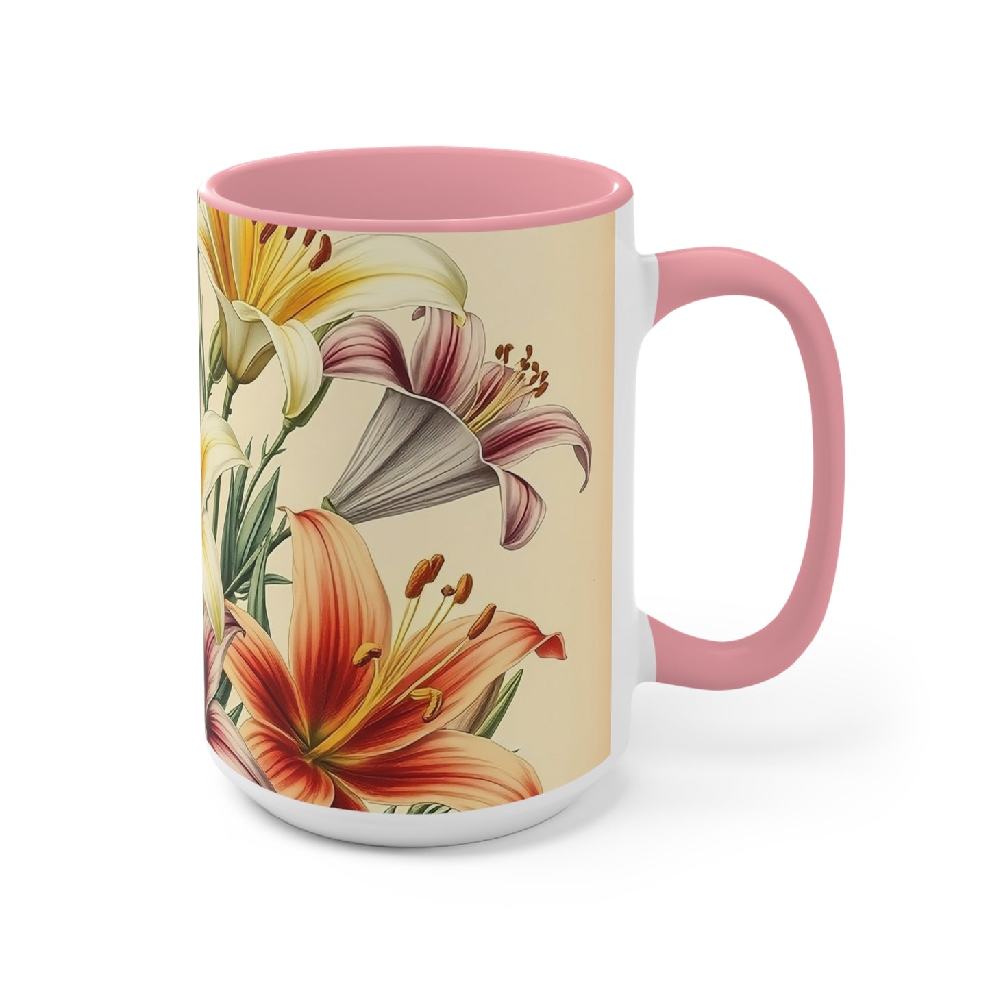 Accent Mugs - Vintage Coffee Cup, Floral Tea Mug, Drinkware, Unique Gift for Nature Lover