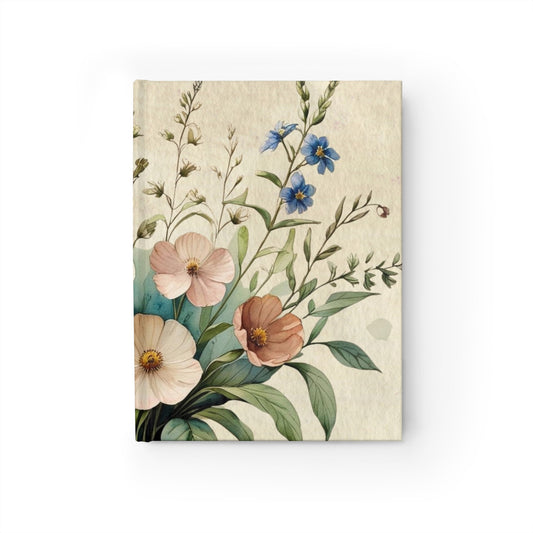 Vintage assorted flowers 2 Journal - Ruled Line